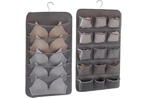 Closet Organizers and Storage Bra Underwear Pants, Hanging Closet Organizer Wardrobe Underwear Storage Shelves, Portable Mesh