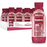 Darigold Shelf Stable Strawberry Milk 1 Percent, 16g Protein (14oz, 12ct) | 9 Essential Nutrients, rsBT Free, Lactose Free, Reduced Fat, On the Go Shelf Stable Strawberry Milk 1 Percent