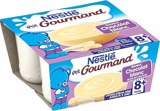 Nestle Bebe P Tit Gourmand Saveur Chocolat Blanc Laitage Des 8 Mois Lot De 4 Amazon Fr Epicerie