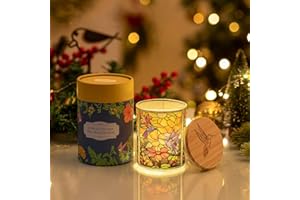 Hewory Hummingbird Gifts for Women: Glass Tea Light Candle Holders Jar with Wood Lid, Hummingbird Christmas Ornament for Mom 