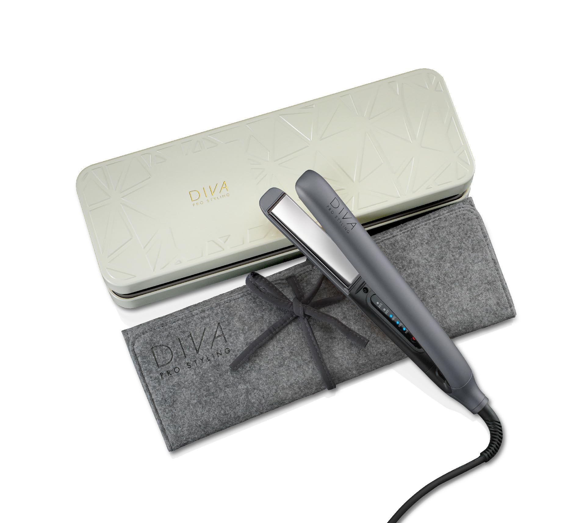 Straighteners By Diva Professional Styling Precious Metals Professional Touch Straightener Titanium, 4.74kg, PRO202