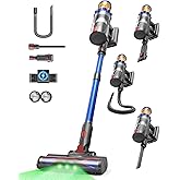Cordless Vacuum Cleaner, 650W/55Kpa Vacuum Cleaners for Home, 70Mins Stick Vacuum with Self-Standing,Anti-Tangle,Wall Mount Charging,Lightweight Wireless Vacuum for Hardwood Floors Carpet Pet Hair Car