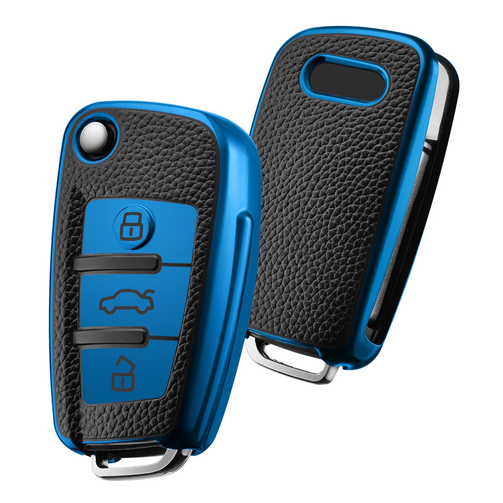 OATSBASF Car Key Case Suitable for Hyundai, Key Case Cover for Hyundai Verna Elantra Sportage Carens Forte Avante K2 K5 SONATA8 ix i30 Accessories (P-Silver)