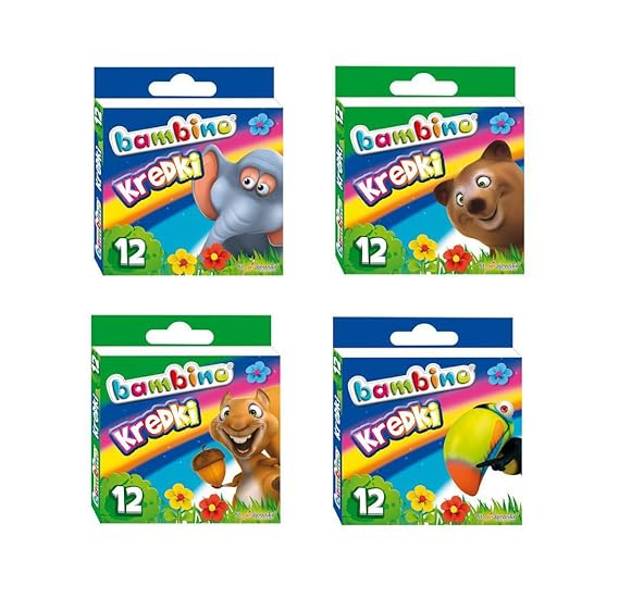 BAMBINO CRAYONS 12 COLOURS FOR KIDS AND TEENAGERS KREDKI BAMBINO Amazon.co.uk DIY & Tools