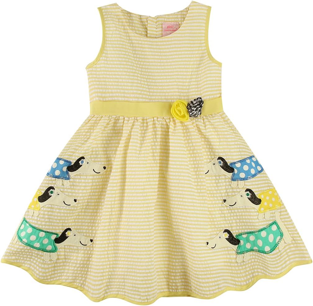 Sharequeen Hometown White Cloud Printing Cap Sleeve Cotton Girls Dress Light Blue Color Flower Neck