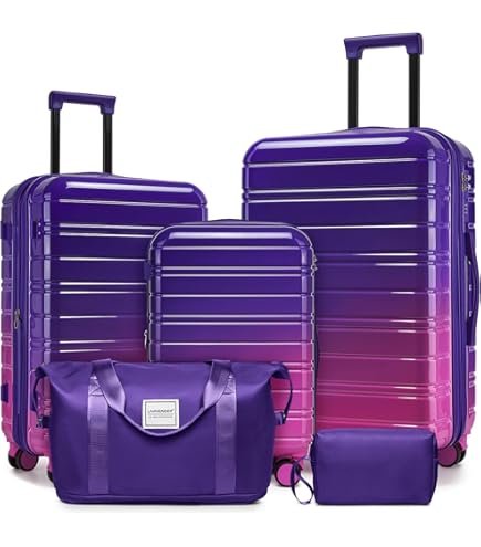 Amazon.com | TRIPLAYER Luggage Sets 5 Pieces, PP Hardshell