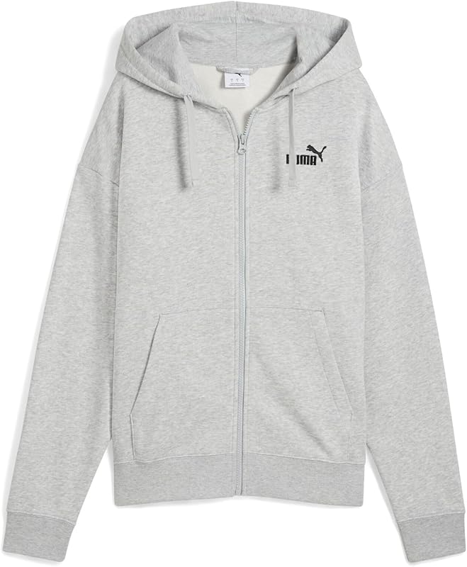 ESS Small No. 1 Logo Comfort Full-Zip Hoodie TR, Sweat à Capuche Fille, Light Gray Heather, M — photo 4 sur 8