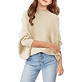 Girls Oversized Sweater Kids Fashion Batwing Sleeve Ribbed Knit Pullover Tops 5-14 Years
