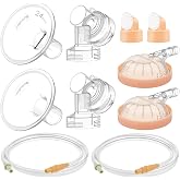 Maymom Pump Parts Compatible with Medela Symphony, 24mm Flange (Detachable Shield and Connector) Not Original Medela Symphony Replacement Pump Parts Tube Cap Membrane Valve