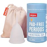 Sirona Reusable Menstrual Cup - Small Size | Ultra-Soft, Odor-Free, Rash-Free Medical-Grade Silicone with Pouch | Leak-Proof Period Cup for Heavy &amp; Light Flow | Tampon &amp; Pad Alternative | Pack of 1