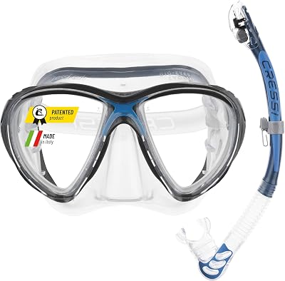 Cressi Big Eyes Evo Alpha Ultra Dry Snorkel Set Adults Silicone Mask