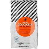 Amazon Fresh Decaf Colombia Whole Bean Coffee, Medium Roast, 12 Ounce (Pack of 3)