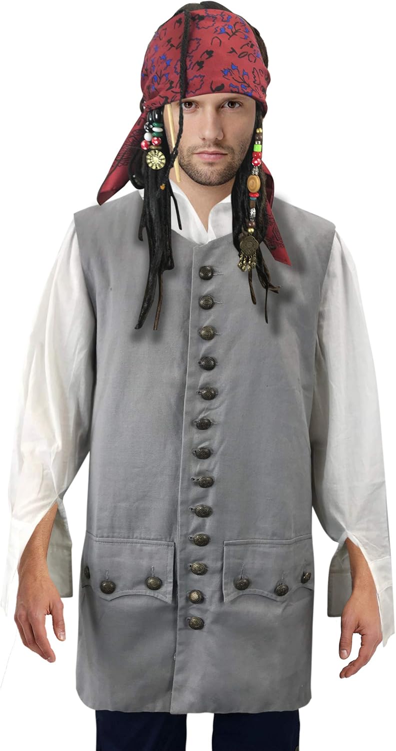 Exact Pirate Vest Jack Sparrow Costume Amazon.ca Clothing & Accessories