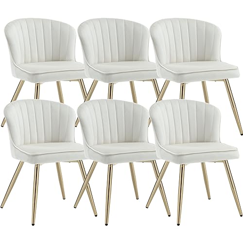 Shunzhi Modern Dining Chairs Set of Beige Upholstered Velvet