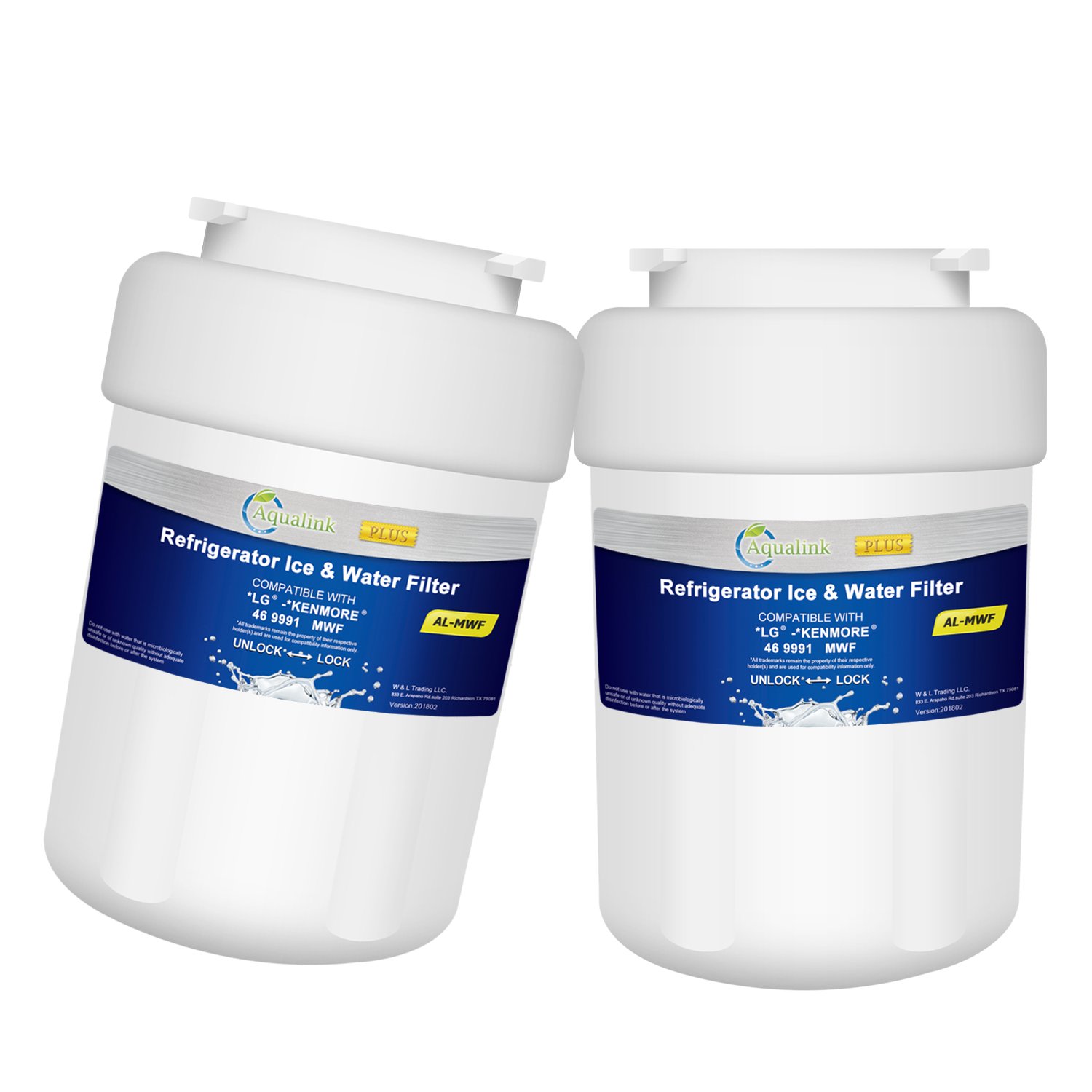 AQUALINK MWF Replacement Refrigerator Water Filter, Compatible with GE