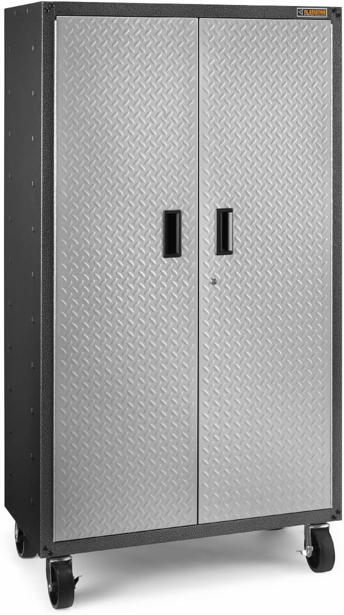 gladiator garage shoe rack on Gladiator Galg36ckxg Ready To Assemble Mobile Storage Cabinet 36 W X 66 H X 18 D Steel Garage Cabinet Closet Storage And Organization Systems Amazon Com