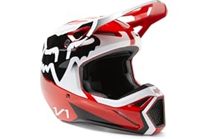 Fox Racing V1 Motocross Helmet, LEED Flo Red, Large