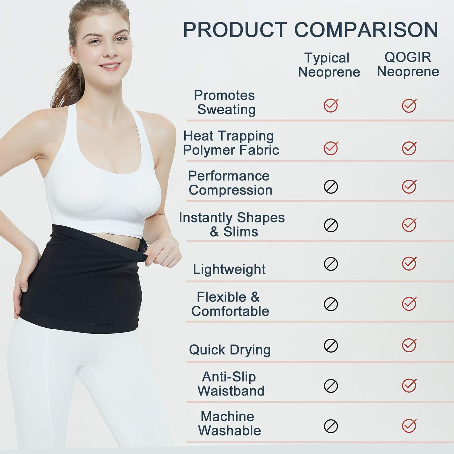 LUCKY CLOVER Waist Trimmer for Women: Sauna Sweat Belt Neoprene-Free Waist Cincher: Clothing