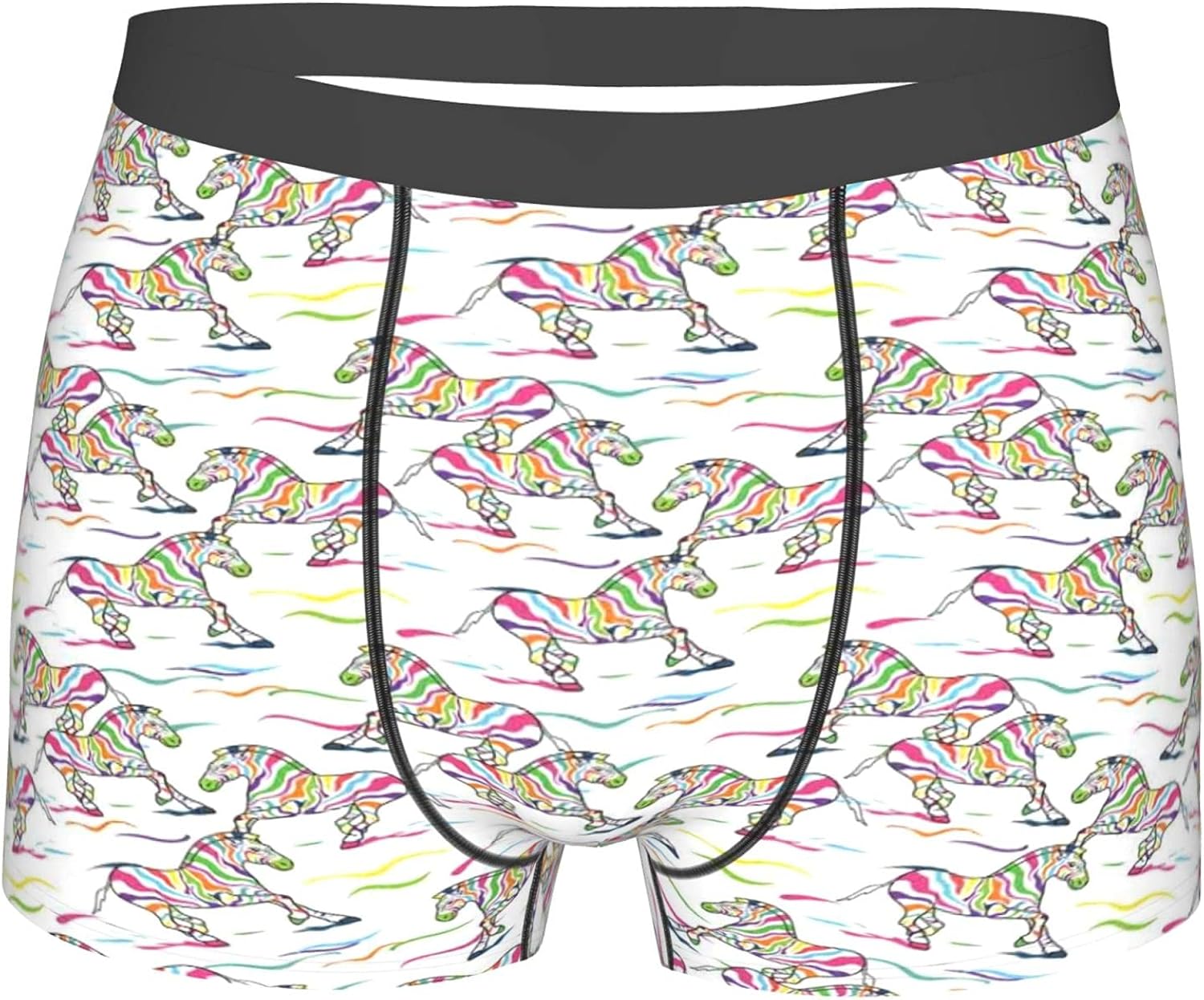 Men's Underwear,Pattern Of Running Zebra Animals With Lively Colored