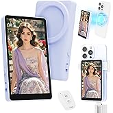 wepvo Selfie Monitor Screen, Vlog 4K 30fps Video Recording for iPhone & Android Using Phone Rear Camera for Selfie Vlog Live Stream TikTok, with Blue Tooth Remote, Content Creator Essentials (Purple)