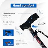 Life Folding Walking Stick for Women & Men – Lightweight Aluminium Cane 84-94cm view 5