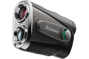 ACEGMET Golf Rangefinder with Slope & Coach Mode - 1300 Yards Laser Range Finder, Hybrid-pwr Rechargeable, 0.1s Flag Pin Locking Vibration, 7X Magnification, Dual-Color Display, Magnet