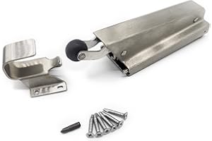 RE FRIDGE Component Hardware KEIL W94 Satin Stainless Steel Concealed Mount Hydraulic Door Closer with Hook and Hardware KIT