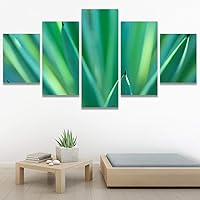SIGNWIN 5 Panel Canvas Wall Art Modern Art Abstract Brushstroke Closeup Digital Art Minimalism Minimalist Multicolor Pastel for Home Decorations Ready to Hang - 60