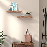 HOOBRO Floating Shelves Set of 2 40 cm Wall Mounted Rustic Brown EBF40BJ01 view 9