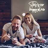 Looklight This is Our Happy Place Neon Sign Warm White Wall Decor view 3
