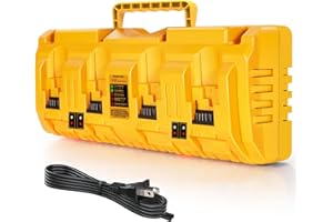 SIMPLE PLUS+ 4-Port Fast Charger Replace for Dewalt 12v/20v Max 20v/60v Multi Battery Charger Station, DCB104 Battery Charger