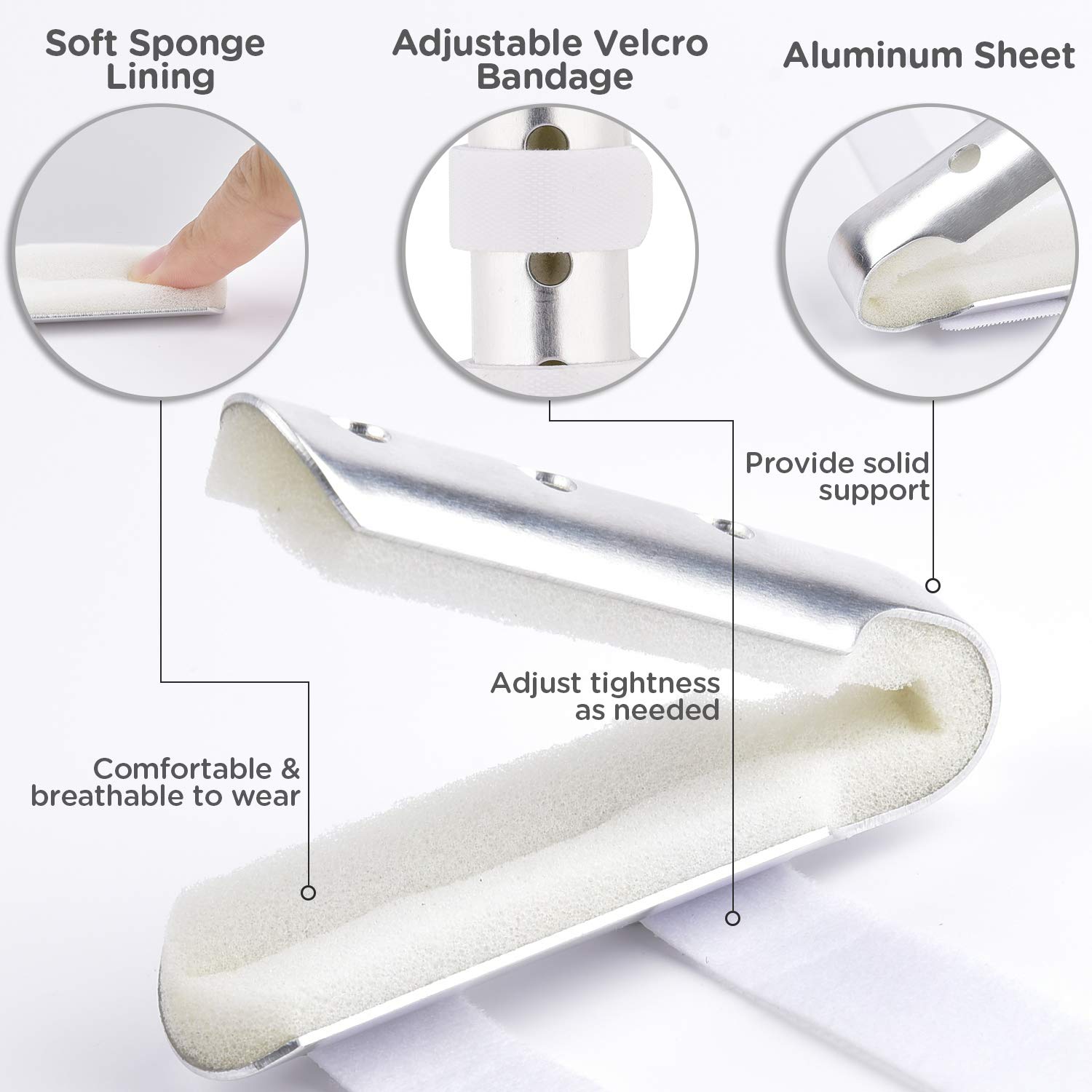 Finger Splint, Sopito 7PCS Finger Support Brace Finger Stabilizer for Broken Fingers Straightening Arthritis Knuckle Immobilization: Industrial & Scientific
