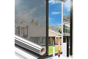 Arthome Heat Blocking Window Film Kit Anti-UV 35.4 x 100 Inch,Heat Control Window Stick Tint Reflective No Glue Static Cling 