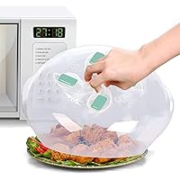 Microwave Plate Cover - Magnetic Hover Function | Microwave Lid Food Cover | Magnetic Microwave Splatter Lid with Steam…
