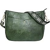 CIVECHOL Crossbody Bag for Women Bohemian Vintage Stylish Purse Vegan Leather Shoulder Bag with Adjustable Wide Strap