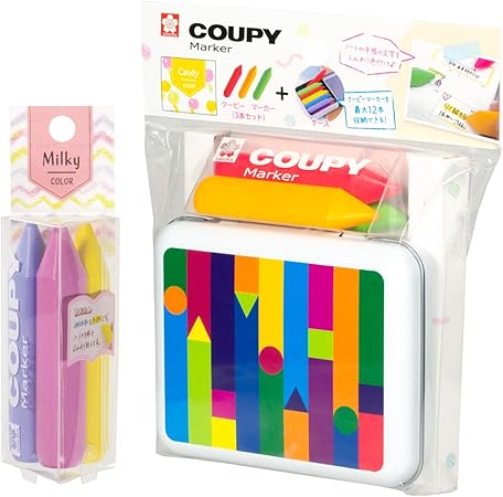 Amazon サクラクレパス 色鉛筆 クーピーマーカー2種セット 缶ケース付 ミルキー キャンディ Fylm Jcセットa 文房具 オフィス用品 文房具 オフィス用品