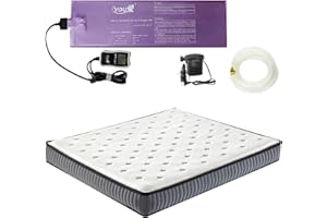 Ustenroya 95% Waveless Waterbed Mattress with Thermostat - PVC Foldable Design, Dual Water/Air Use, No Frame Needed - Queen Size 60"x80" (Water Mattress)