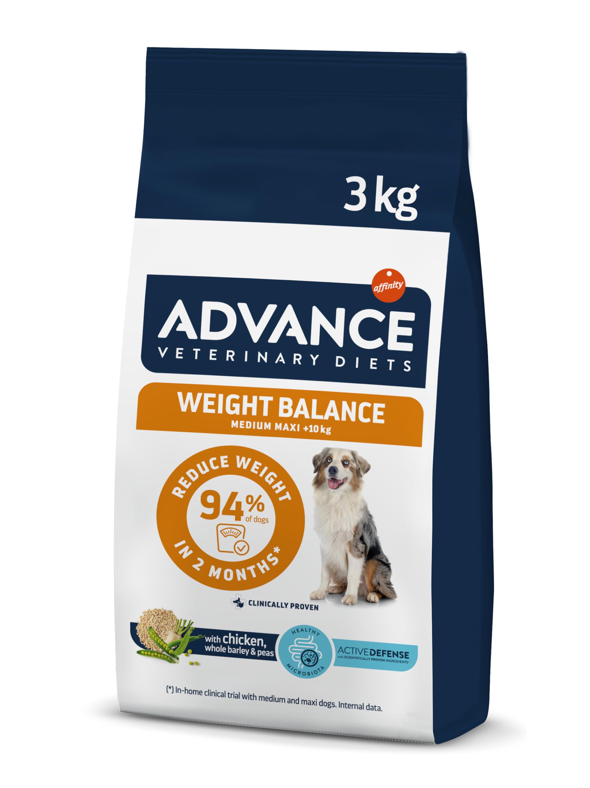 ADVANCE Obesity Management Dry Dog Food, Pack of 1 (1 x 3 kg)