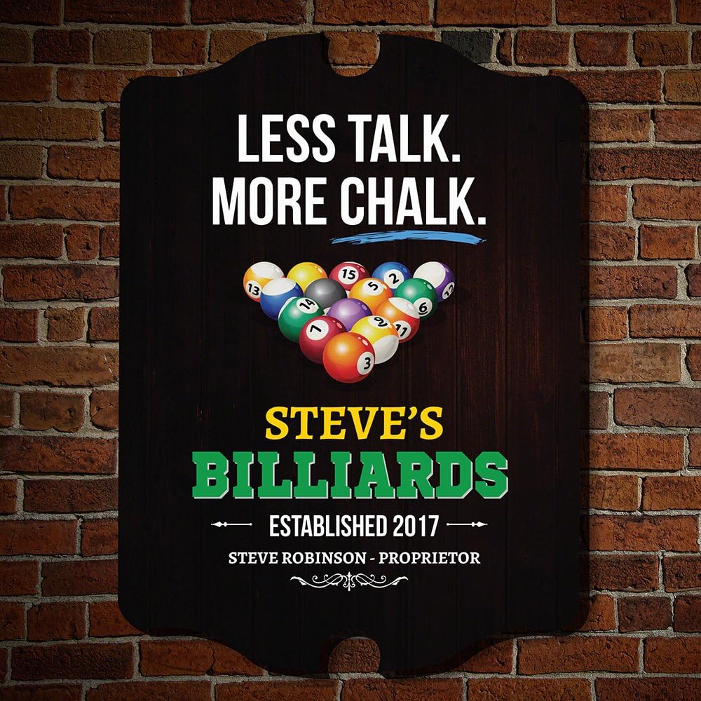 HomeWetBar Billiards Custom Sign (Large 21" x 16" - Personalized Product)