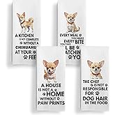 Qeheb Chihuahua Dog Kitchen Towels Set of 4, Every Meal You Make Chihuahua Kitchen Towels Decorative Set, Chihuahua Gifts, Chihuahua Dog Hand Dish Tea Towels for Kitchen 16x24 Inch