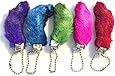 Dangerous Threads Premium Rabbit Rabbits Foot Keychain Bright Assorted Colors 5 Pieces