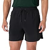Amazon Essentials Men's Athletic Performance Stretch Contrast Woven Gym Training Short with 6" Inseam