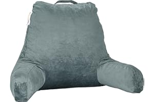 PrimeCables Comfortable Reading Pillow, Memory Foam Back Pillow for Bed Sitting Support 18x15 Inch Back-Rest Sit-Up for Home,