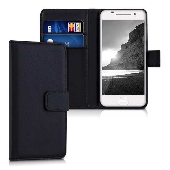 kwmobile HTC One A9 Hülle - Kunstleder Wallet Case für HTC One A9 mit Kartenfächern und Stand