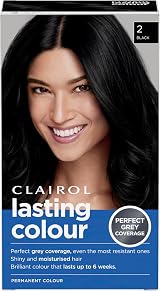 Clairol Lasting Colour Permanent Hair Dye Black 2 | Grey Coverage & Shine view 1
