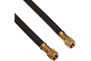 Yellow Jacket 15648 Plus II 3/8" Heavy Duty Charging Hose, 3/8" Straight x 3/8" Straight Fittings, 48"