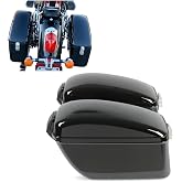 ECOTRIC 60L Motorcycle Hard Saddle Bags Fit for Most Bikes and Cruisers | Universal Saddlebags Luggage Trunk Compatible with Harley Honda Yamaha Suzuki Kawasaki Victory