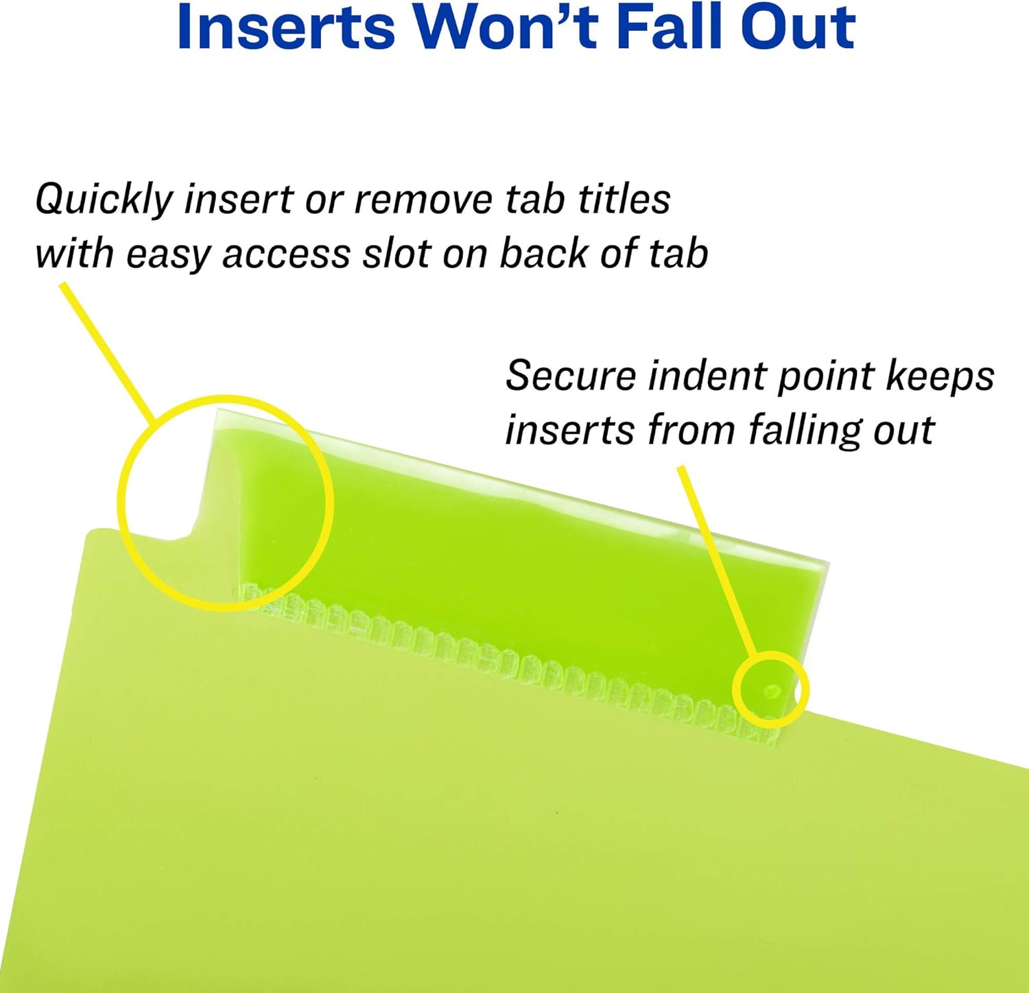 Avery Big Tab Insertable Plastic Dividers, Two-Tone Colors, Two Pockets, 5-Tab Set (11982) : Office Products