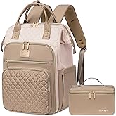 Otevan Lunch Backpack for Women, 15.6 inch Laptop Backpacks for Womens, Work Backpacks with Lunchbox,Insulated Back pack Cooler,Teacher Nurse Travel Backpack for Women