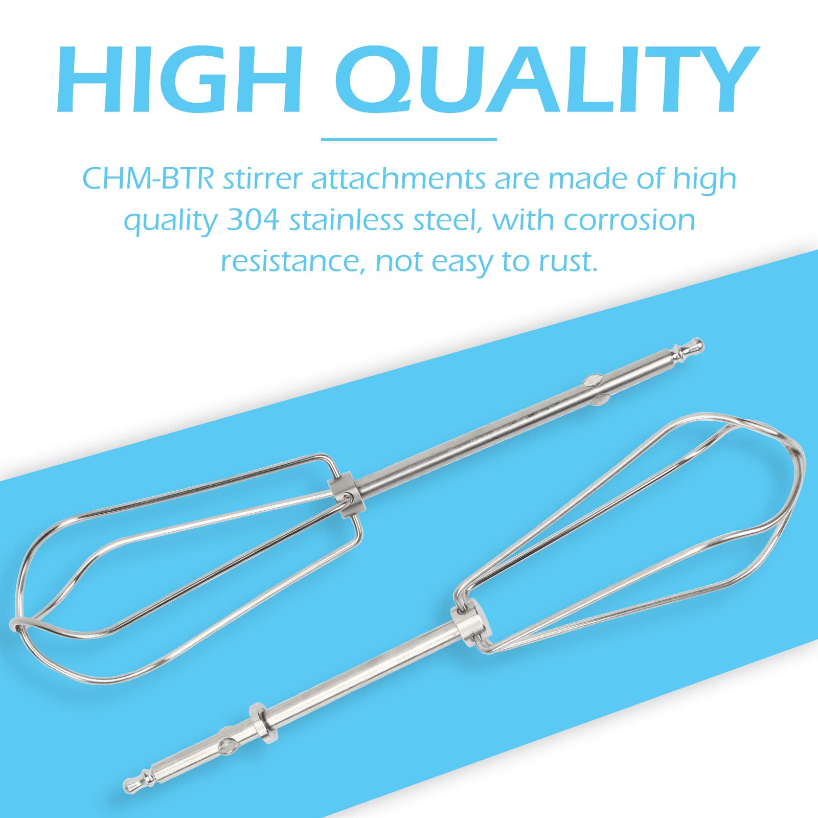Hand Mixer Beaters Compatible with Cuisinart CHM Mixer, HM-50, HM-70, 9 7 5 3 Mixer Attachments, for Cuisinart Blender Replacement Parts, fit Cuisinart Stainless Steel Hand Mixer Replacement Beaters